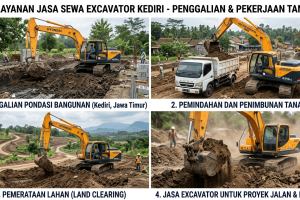 Sewa Excavator Kediri untuk Penggalian dan Pekerjaan Tanah